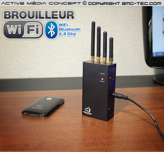 BRV-WIFI-2W - Brouilleur portable ventilé WiFi Bluetooth Caméra