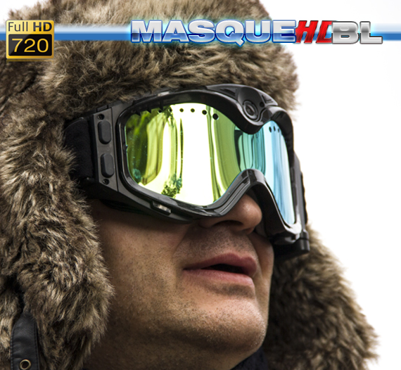 MASQUE-HD-BL - Masque de snowboard caméra HD 720P 16Go noir