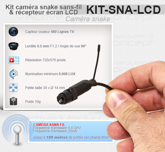 Outils de Mesure de caméra de Serpent Écran LCD 5,0 Pouces