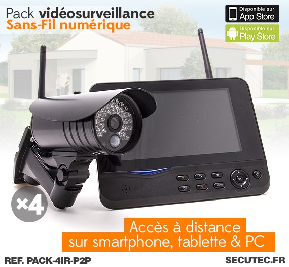 Camera Surveillance Sans Fil Longue Portée + Récepteur PC/TV