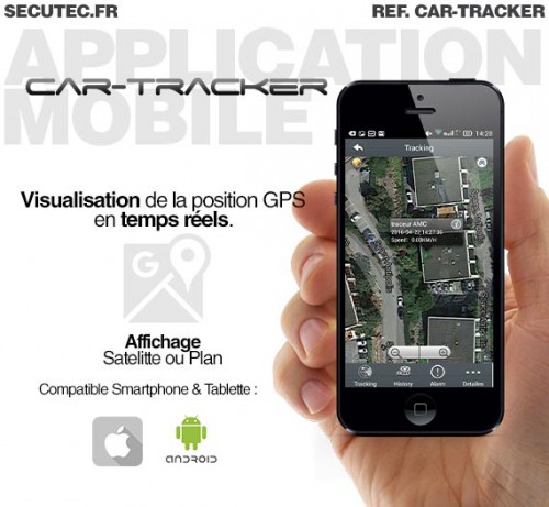 Traceur GPS pour surveillance de véhicule - Trajet en temps réel