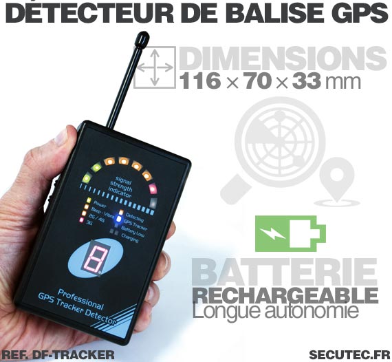 DF-TRACKER - Detecteur portable de traceur GPS GSM GPRS 2G 3G 4G 5G