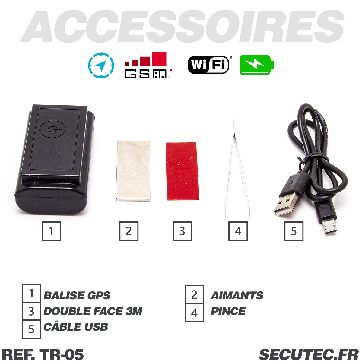 Traceur GPS 3G wifi surpuissant Mémoire Non-inclus Batterie 5000 mAh