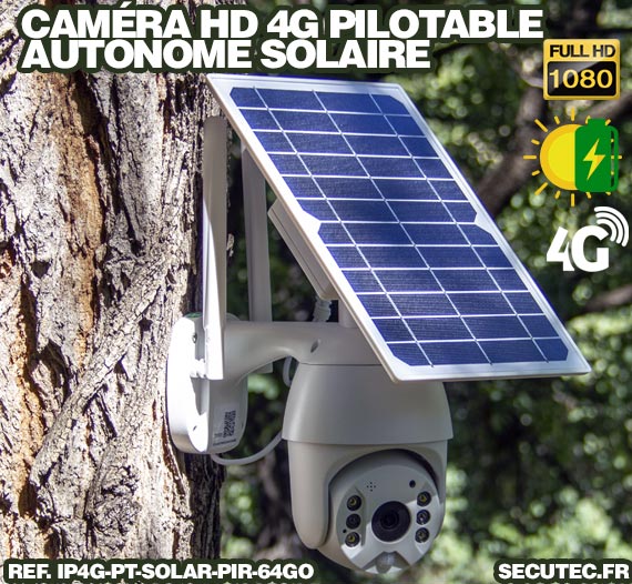 Caméra solaire IP GSM 4G HD 1080P, waterproof