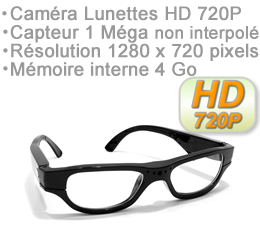 LXMIMI Camera Lunettes, 1080P HD Lunettes avec Caméra, Objectif Polarisé  Mémoire Intégrée de 32 Go Lunettes Camera Sport Prise en Charge de  L'enregistrement Vidéo et de la Prise de Photos : 