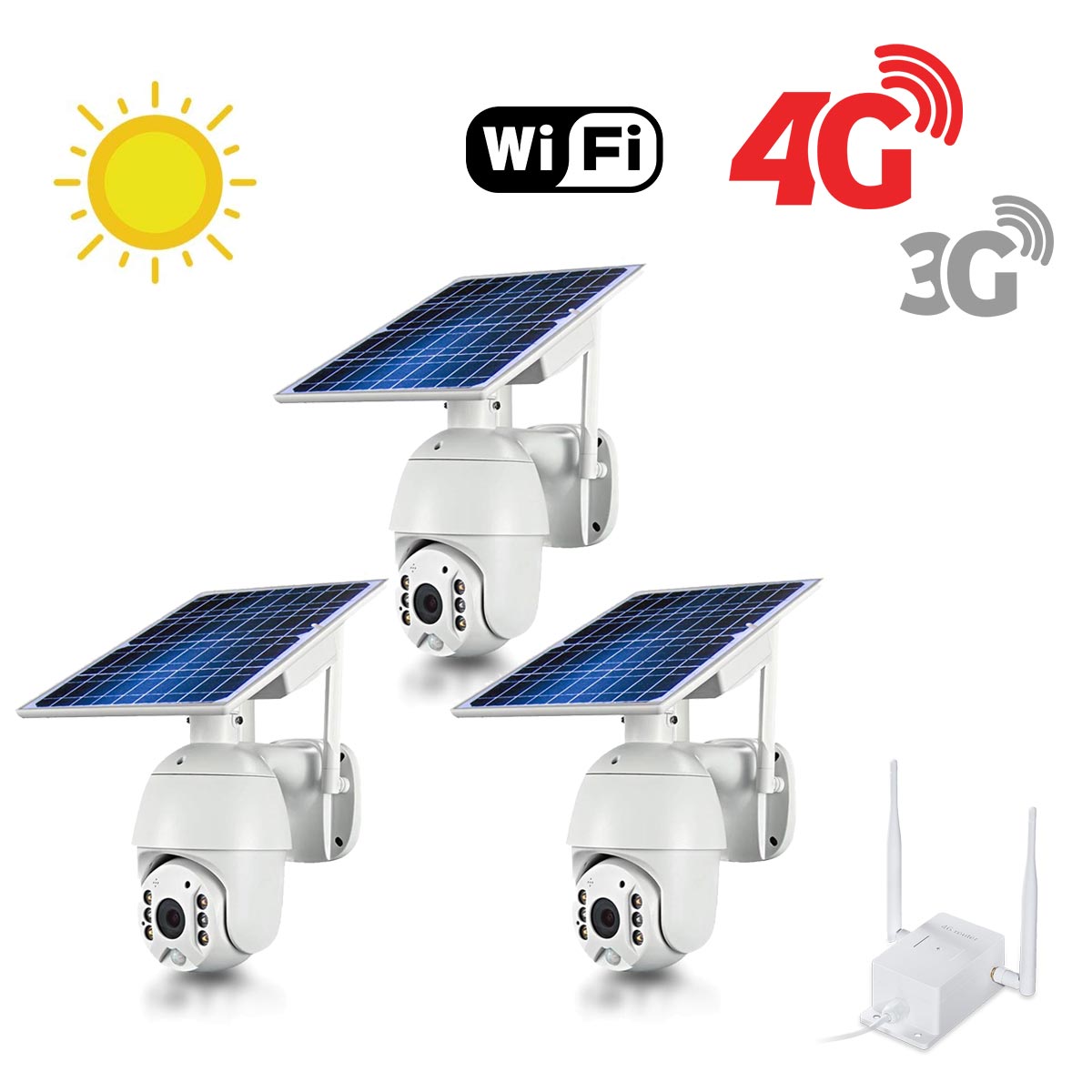 Caméra 3G / 4G / WIFI solaire - Caméra Solaire